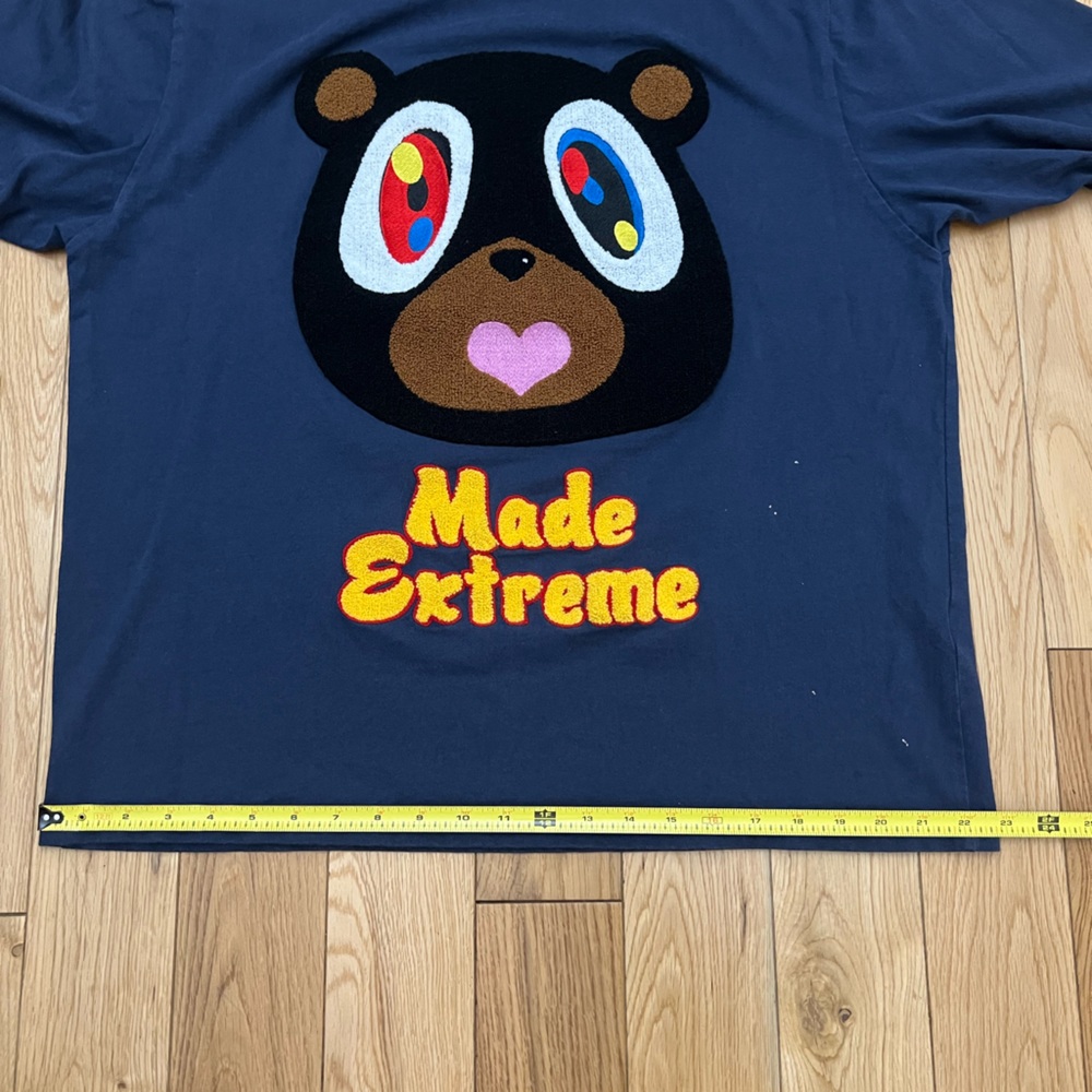 Made Extreme Kanye Dropout Bear Embroidered Blue Long Sleeve Shirt Size MediumMa - Picture 11 of 13